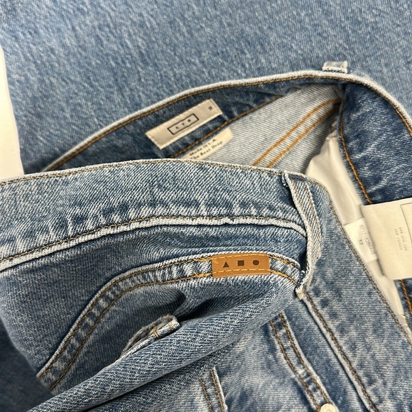 AYR The Beat Drop Jeans Denim Jean Barrel Leg Stretch Blue Love Struck Size 32 - Picture 6 of 13